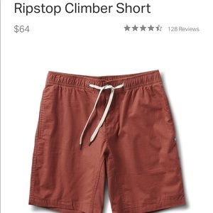 NWT Vuori rip stop shorts